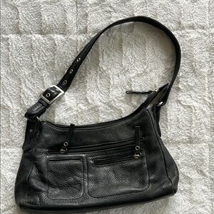 Black Leather Shoulder Bag